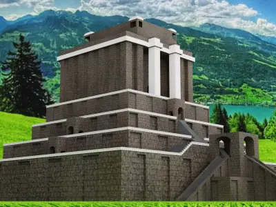 Ziggurat Low-poly 3D model