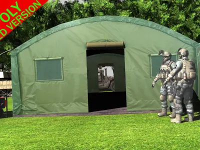 Military Tent Low-poly 3D model buy