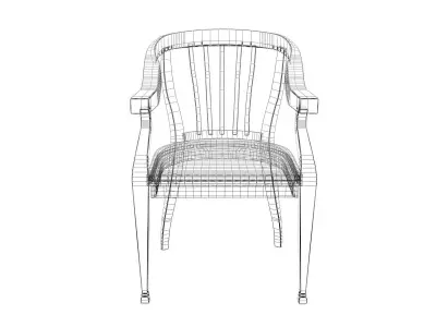 Classic Chair Low-poly 3D model