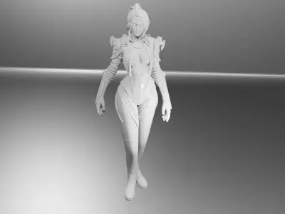 Dark Cyber Queen 3D model