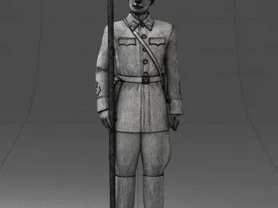 000106 Soviet Officer Guard Historical Miniature 0116 3dp 3D print model