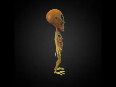 Alien humanoid Low-poly 3D model order