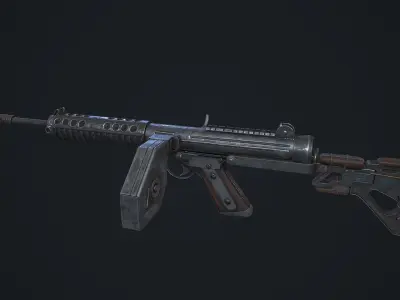 Sterling gun Low-poly 3D model