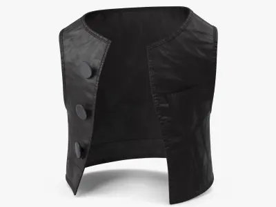 Cartoon Vest Black 3D model