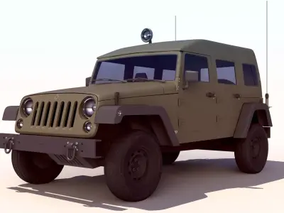 Wrangler Military Jeep -  Sufa 3 3D model