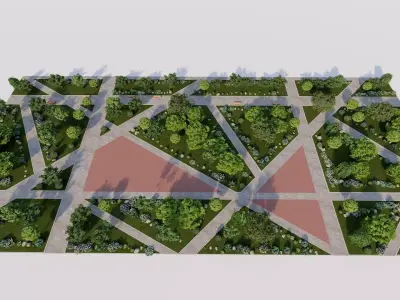 public park-Private Park Landscape 3D model get