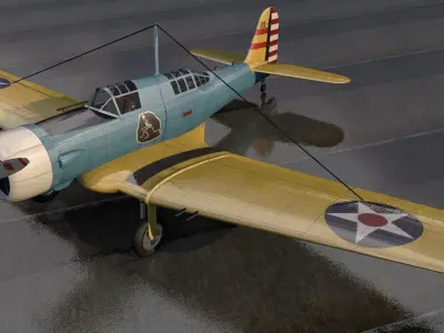 Northrop A-17A Nomad 3D model