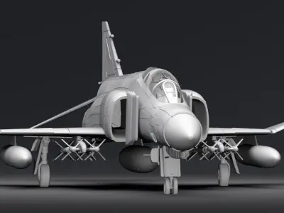 F4 Phantom Scale model  3D print model