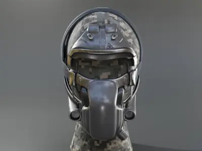 Pilot Mask Sci Fi 3D model