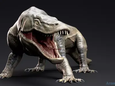 Creature -Reptile Megalania Unity Project Low-poly 3D model