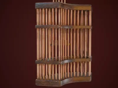 Chinese Cricket Cage Low-poly 3D model