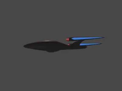 Starship star trek spacecraft 3D model