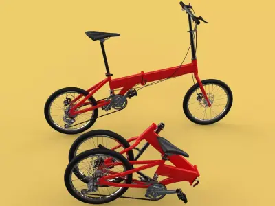 FOLD BICYCLE FOLDING BIKE PORTABLE COMPACT FLIP 3D model