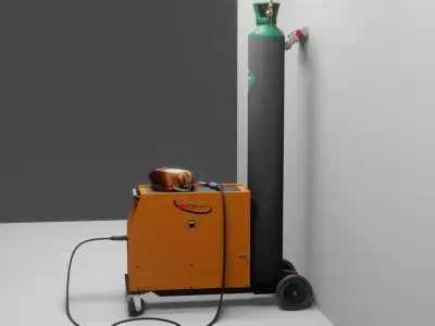 MIG Welding Machine Low-poly 3D model