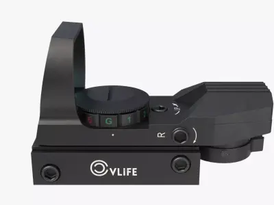 Reflex CVlife Red dot sight Low-poly 3D model