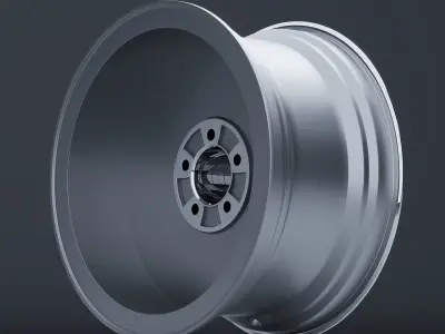 Rocket Racing Wheels Fire Low-poly 3D model
