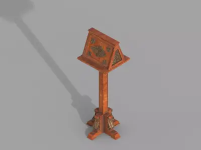 Bible book wooden stand  3D model
