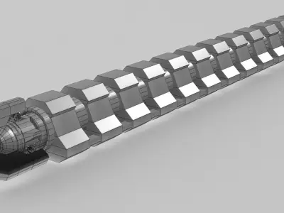 Sci Fi Worm 3D model