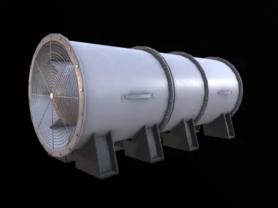 Ventilation Fan Low-poly 3D model buy