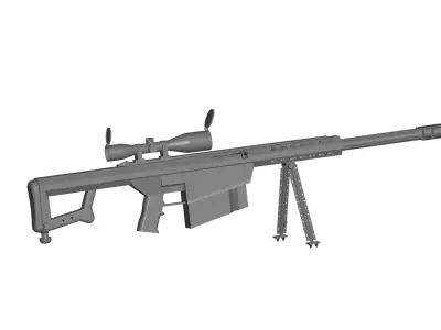 Barrett Sniper Rifle 3D model buy