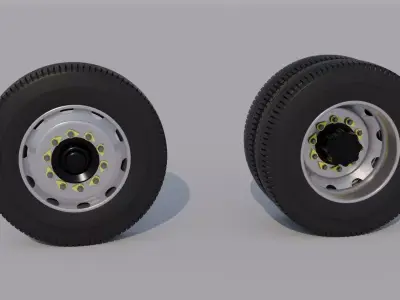 Truck wheels 3d 3D model