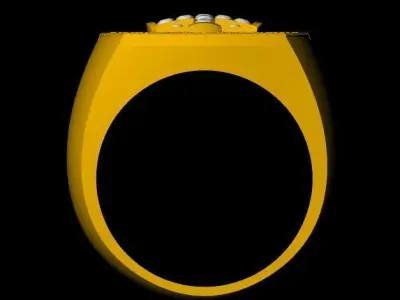 Gents Cross Ring - 0022 3D print model