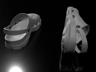 Clogs Sandal White 3D model