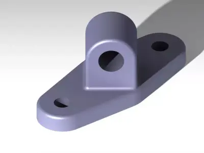 bearing bracket with two holes Free 3D print model