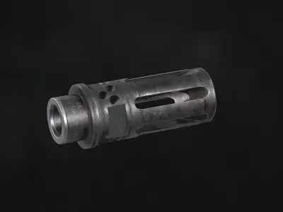 WARCOMP-556-CTN Flash Hider Low-poly 3D model