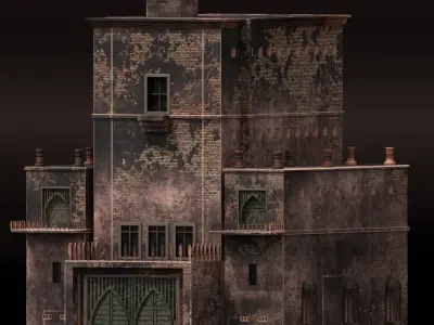 medieval Castle Low-poly 3D model
