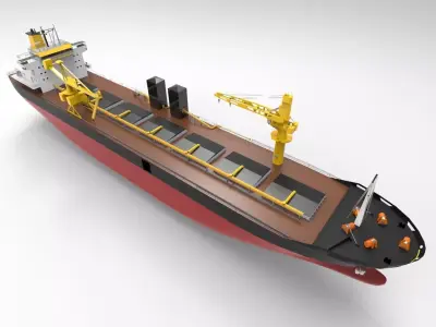 Cargo ship basic 3D model