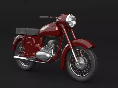 Classic Motorcycle 3D model