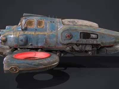 Old Sci Fi Ship 3D model
