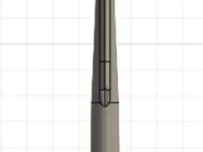 Japanese-style Spear Tip and Pommel 3D print model
