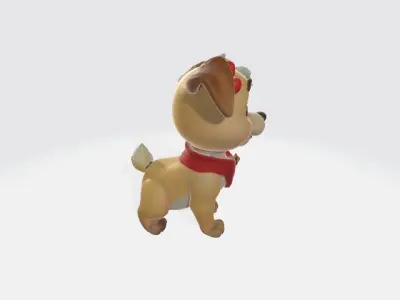 Cartoon dog 3D model buy