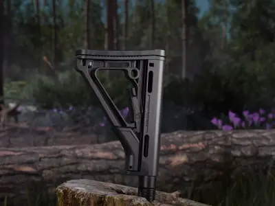 Magpul CTR stock Low-poly 3D model