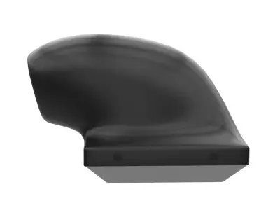 Mullis Race Cars blower Scoop with Tray Low-poly 3D model