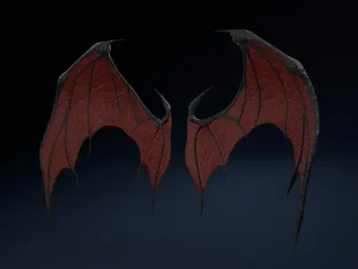 Devil Wing Low-poly 3D model