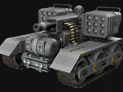 UGV Concept-3B-Urban-Clean Low-poly 3D model