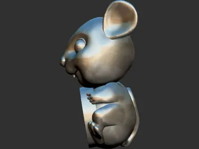 Mouse chinese rat holding coin Free 3D model