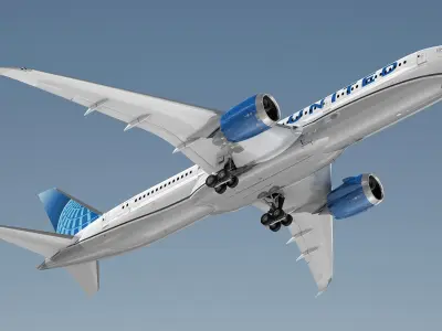 Boeing 787-9 United Airlines 3D model