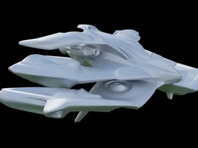 Stylized Space Ship 3D model