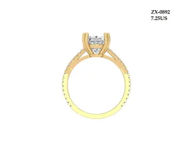 Oval Art Deco Ring 3D print model 20