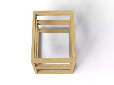 Wooden Frame Crate Low-poly 3D model purchase