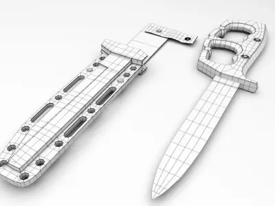 Combat Knife Free 3D model