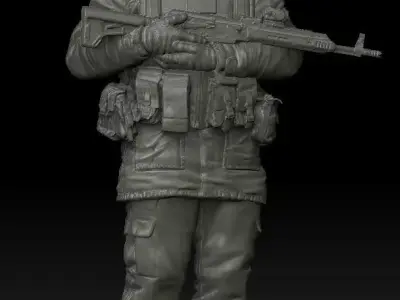 UKRAINIAN SOLDIER 01 3D print model