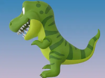 Dino T-Rex Low-poly 3D model