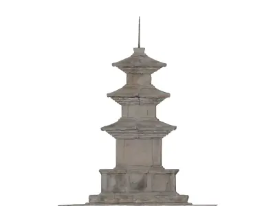 Korean Traditional Stone Pagoda  3D model