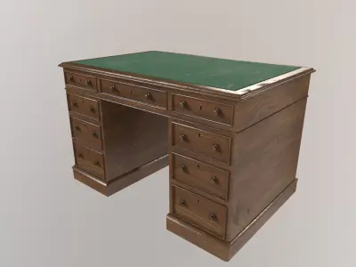 1930 Desk Office Low-poly 3D model