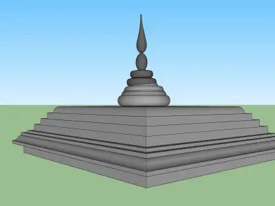 indian temple dome 3D model buy